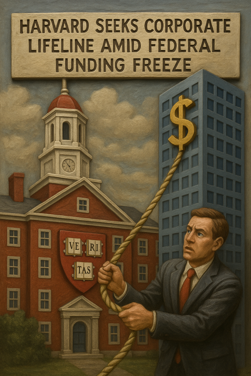 Harvard Seeks Corporate Lifeline Amid Federal Funding Freeze