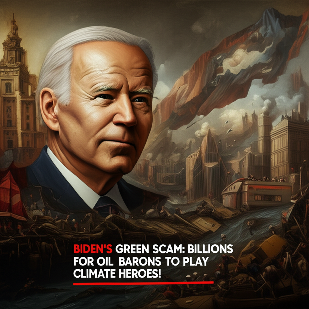 BIDEN'S GREEN SCAM: BILLIONS FOR OIL BARONS TO PLAY CLIMATE HEROES!